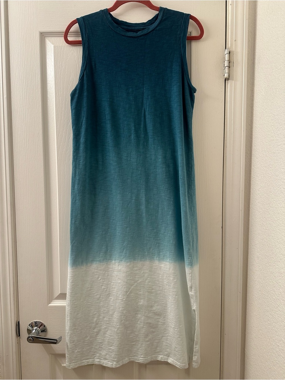 Universal Thread Teal to White Ombre Sleeveless Maxi Dress